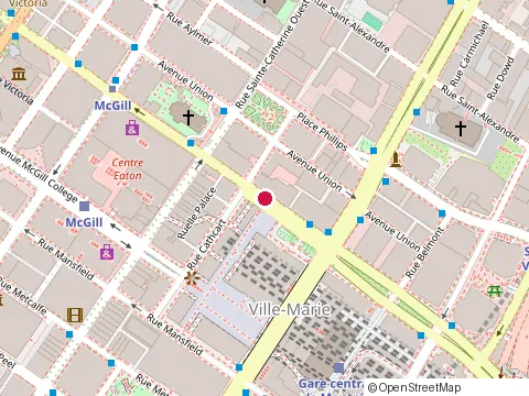 Location of Katz Deli A l'Ancienne Inc at 1 Ville-Marie Place, Montréal