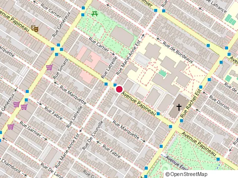 Location of Kfc at 4310 avenue Papineau, Montréal