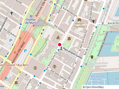 Location of l'Assommoir Vieux Montreal at 211  Rue Notre-Dame O, Montréal