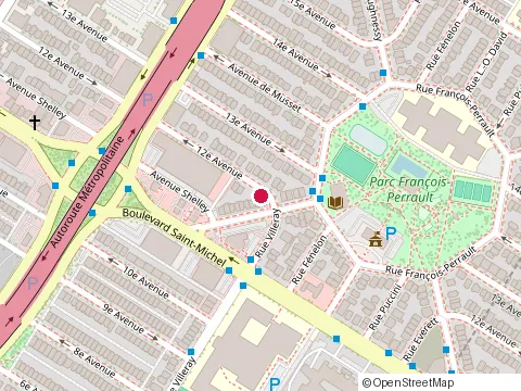 Location of l'Orage Club at 7700 12E Avenue, Montréal