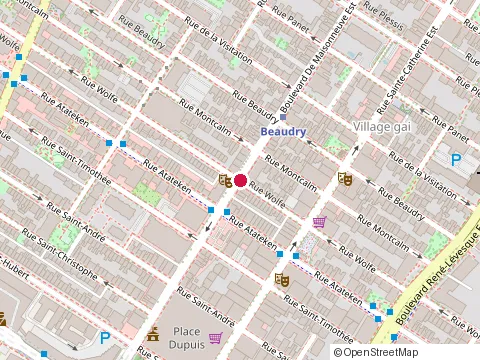 Location of la Comédie de Montréal at 1113 Boulevard de Maisonneuve E, Montréal