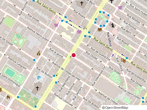 Location of la Création Radicale at 4853 Avenue Henri-Julien, Montréal