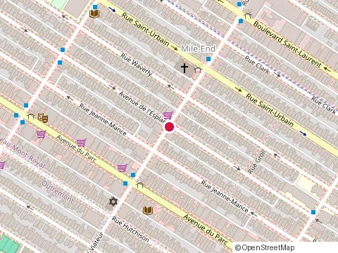 Location of la Crepiere at 221 Rue Saint-Viateur O, Montréal