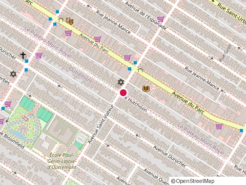 Location of la Croissanterie Figaro at 5200 Rue Hutchison, Outremont