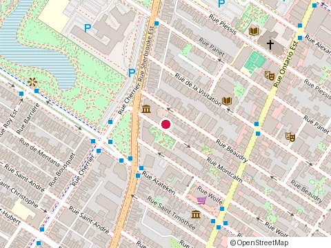 Location of la Danse Sur les Routes du Québec at 2207 Rue Montcalm, Montréal