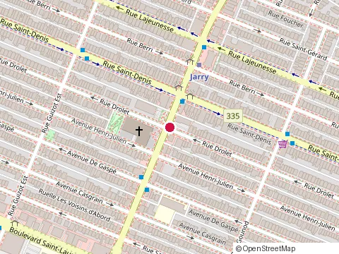 Location of la Maison des Grands-Parents de Villeray at 8078 Rue Drolet, Montréal