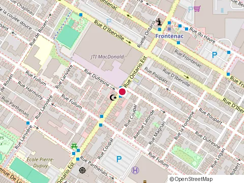 Location of la Maison du Hamac at 2328 Rue Ontario E, Montréal