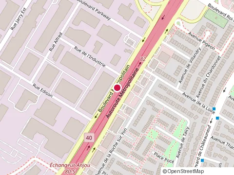 Location of la Poule en Feu at 8247 Boulevard Métropolitain E, Anjou