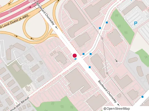 Location of Lallier Kia de Laval at 1700 Chomedey Blvd, Laval