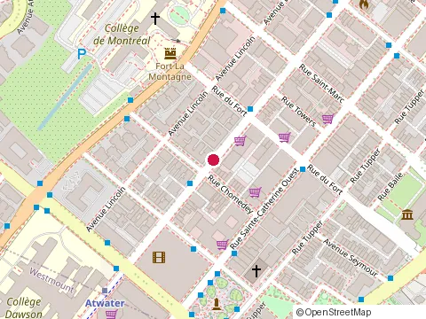 Location of le 2070-Hazelview Properties at 2070 boulevard de Maisonneuve O, Montréal