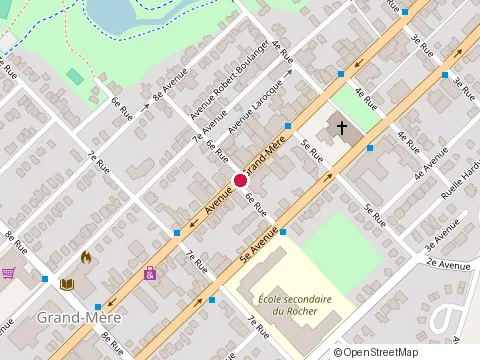 Location of le Bec Sucré at 626 Avenue de Grand-Mère, Shawinigan