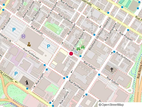 Location of le Petit Bistro at 1550 Rue Fullum, Montréal