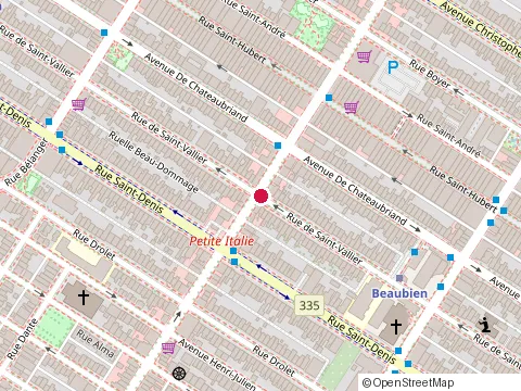 Location of le Rebond at 6510 Rue de Saint-Vallier, Montréal