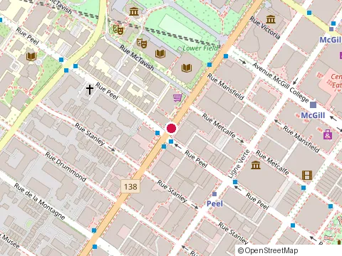 Location of Lebovics Cytrynbaum at 1010 Rue Sherbrooke O, Montréal