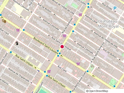 Location of les Disques Indica Inc at 1-24 avenue du Mont-Royal O, Montréal