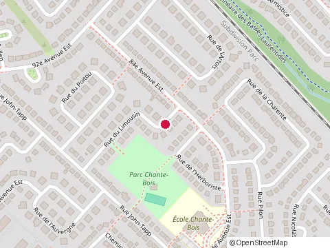 Location of les Entreprises d.M. Martex Inc. at 3 Rue du Limousin, Blainville