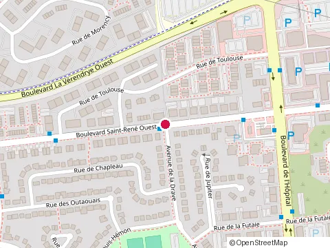 Location of les Habitations Bouladier Inc at 831 Boul Saint-René O, Gatineau