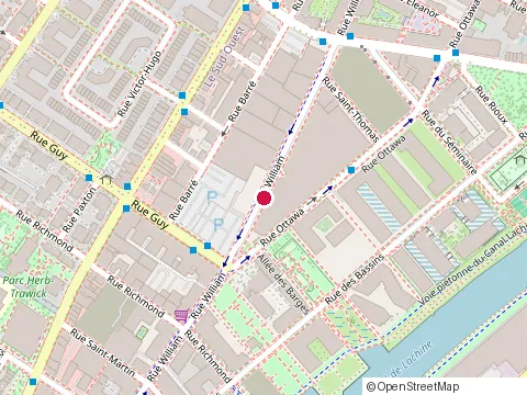 Location of les Productions Melanie Guay at 1-1407 avenue William-David, Montréal