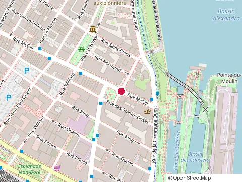 Location of les Soeurs Grises - Bistro-Brasserie at 32 Rue Mcgill, Montréal