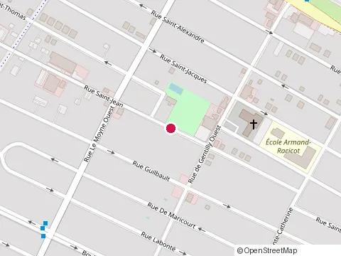 Location of Loisirs du Vieux-Longueuil at 735 Rue Saint-Jean, Longueuil