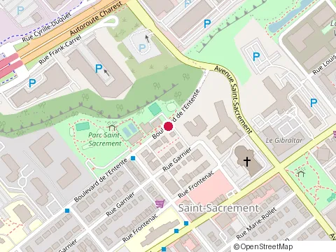 Location of Loisirs Saint-Sacrement at 1360 Boulevard de l'Entente, Québec