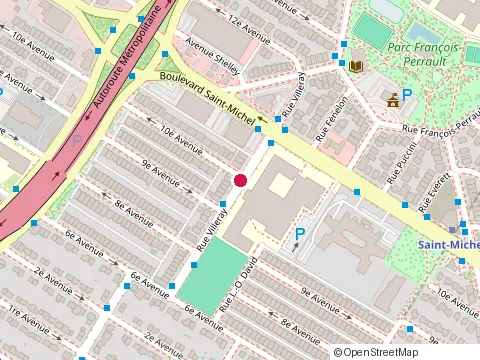 Location of Loisirs St-Bernardin at 3030 Villeray Rue, Montréal