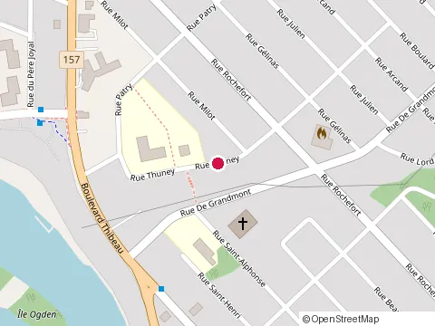 Location of Maison des Jeunes le Transit at 75 Rue Thuney, Trois-Rivières