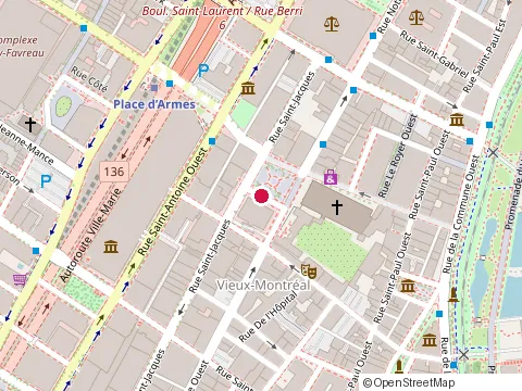 Location of Marché Saint Laurent, Montréal at 503 Place d'Armes, Montréal