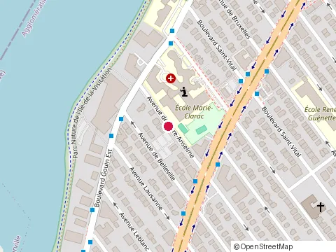 Location of Marie-Clarac Preschool And Elementary School at 11273 Avenue de Mère Anselme, Montréal