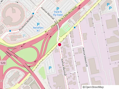 Location of Mario Bourque Inc at 583 avenue Marshall, Dorval
