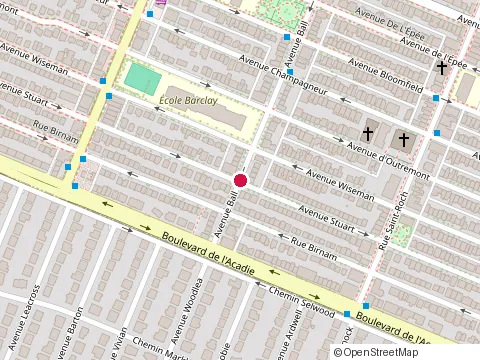 Location of Marven'S Restaurant at 880 Avenue Ball, Montréal