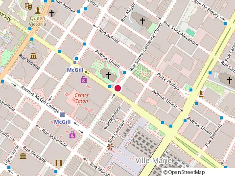 Location of Mcdonalds - Montreal at 640  Rue Sainte-Catherine O, Montréal