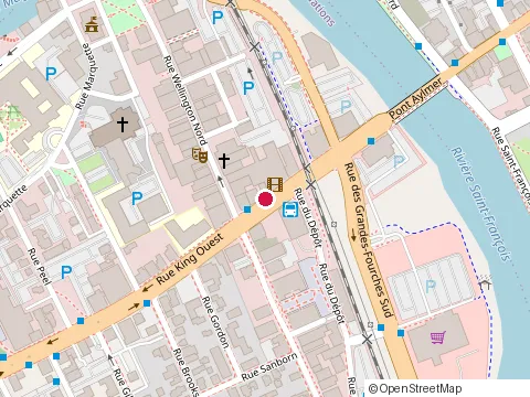 Location of Menon B-Droit des Arts Law at 41 Rue King, Sherbrooke