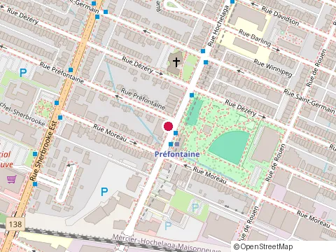 Location of Mikes Restaurant at 3135 Hochelaga Rue, Montréal