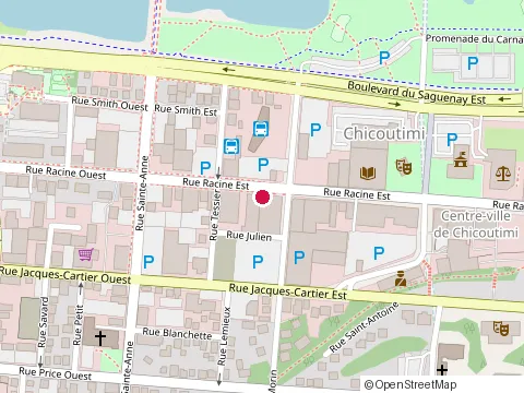 Location of Mini-Urgence Chicoutimi at 208-80 Rue Racine E, Chicoutimi
