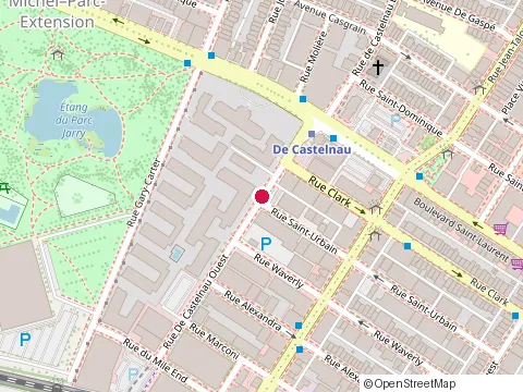Location of Mondev Construction at 7260 Rue Saint-Urbain, Montréal
