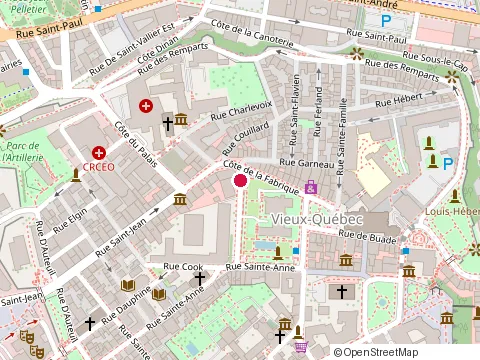Location of Monsieur Jean-Hôtel Particulier at 2 Rue Pierre-Olivier-Chauveau, Québec