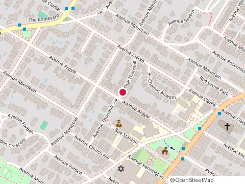 Location of Montreal Pain Clinic at 34 avenue Thornhill, Westmount