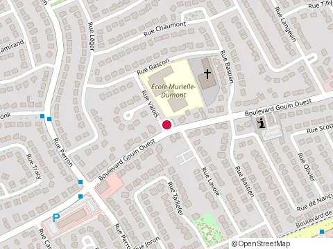 Location of Murielle-Dumont Elementary School at 5005 Rue Valois, Montréal
