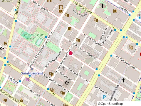 Location of Mvp Resto-Bar Sportif at 200 St Catherine St E, Montréal