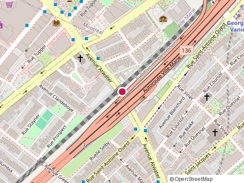 Location of Neumark Design Landscaping And Nursery at Rue Saint-Antoine O, Westmount
