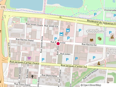 Location of Nordik Construction at 54 Rue Racine E, Chicoutimi