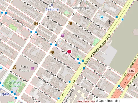 Location of O-Thym at 1257 rue Atateken, Montréal