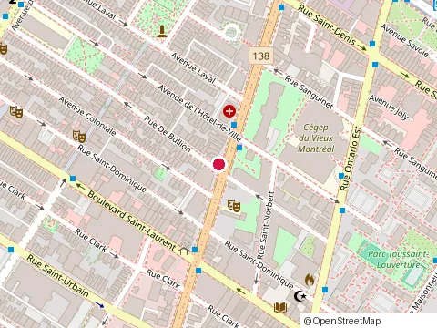 Location of O.Noir at 124 Rue Prince-Arthur E, Montréal