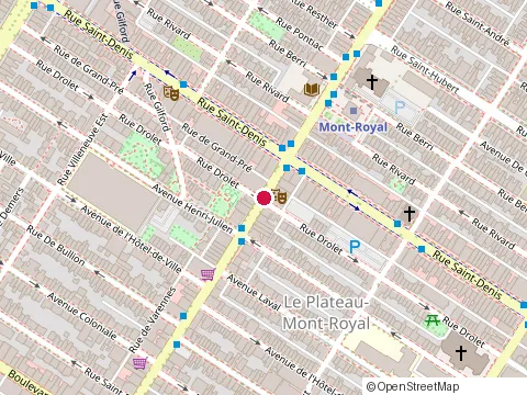 Location of Ohana Sushi Vegan at 330 avenue Mont-Royal E, Montréal