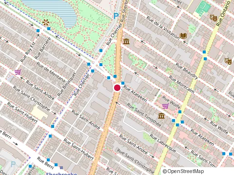 Location of Pamika Brasserie Thai, Montreal at 901 Sherbrooke East, Montréal
