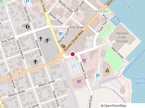 Location of Metro at 53 Quinte Street, Quinte West