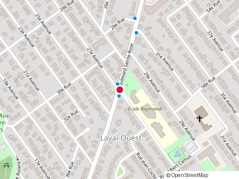 Location of Pavillon Raymond Ecole at 6145 27E Av, Laval