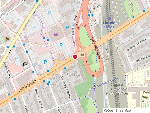 Location of Metro at 2525 Carling Avenue, Ottawa