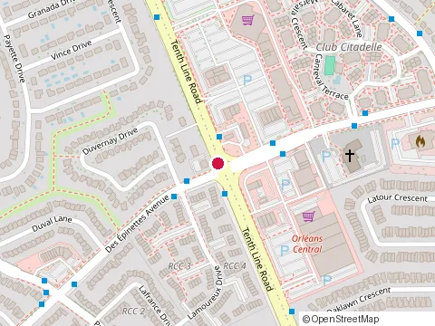 Location of Metro Fallingbrook Mall at 1675 Tenth Line Rd, Orleans